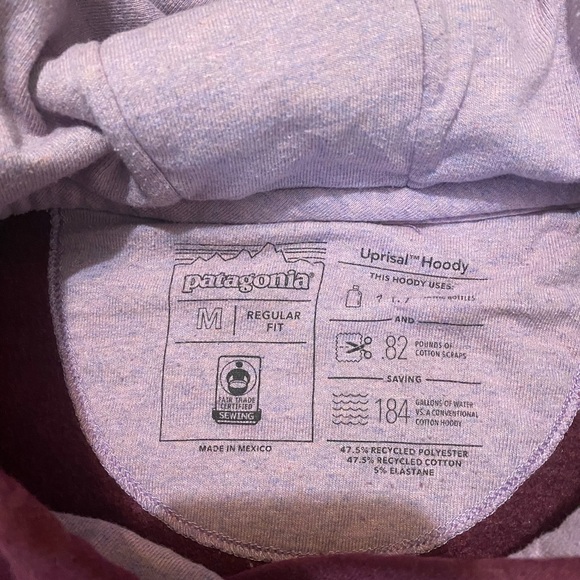 Patagonia Maroon Bear uprisal hoodie M - Picture 4 of 6